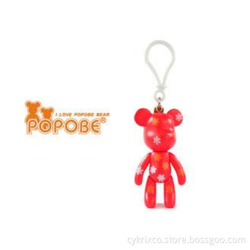 Christmas Gift POPOBE Bear Keychain Good Tactility Eco-Frie